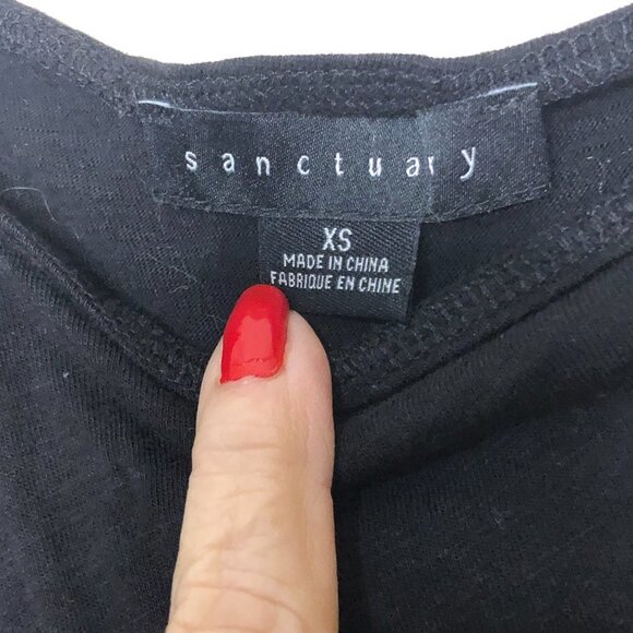 SANCTUARY Women's Black Part-Time Lover T-Shirt XS - Picture 7 of 12